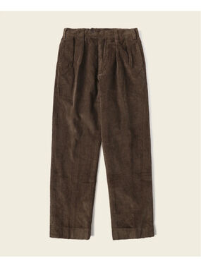 NON STOCK Corduroy Pants Men Pleated Casual Trousers Loose Workwear M